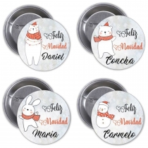 PACK  CHAPAS NAVIDAD (personalizadas)
