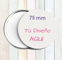 CHAPA PERSONALIZADA ESPEJO 75 MM