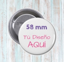 CHAPA PERSONALIZADA ALFILER 58mm